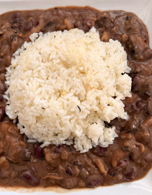 Stewed Beans with Chicken & Rice- Comfort in a bowl