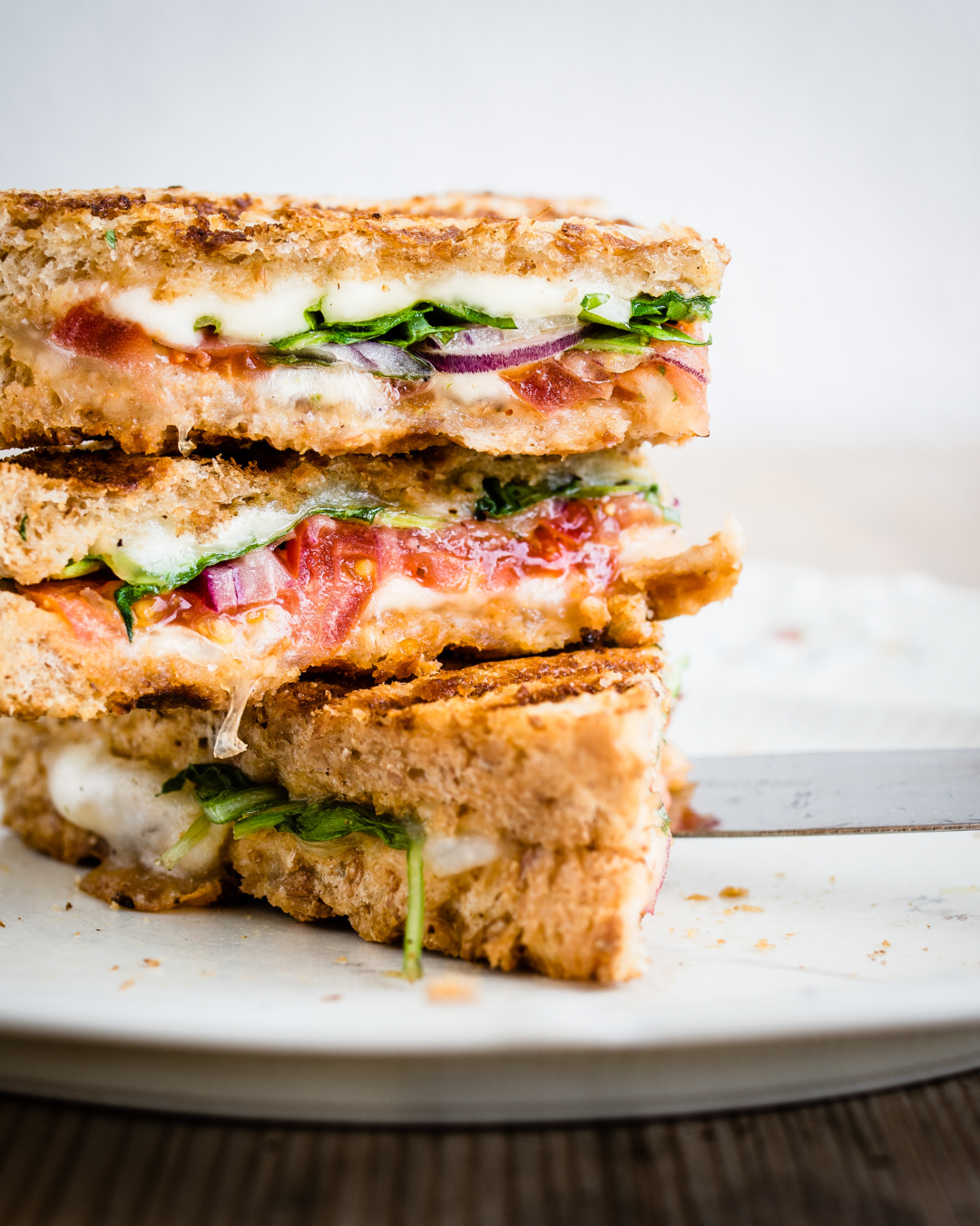 Caprese Sandwich with Z Eats Sweet & Spicy Pesto Balsamic Vinegar.